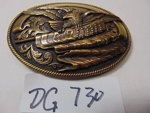Belt Buckle Western Patriotic Nocona Men's Copper Eagle Flag Buckle - Picture 1 of 3