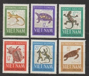 1966 North Vietnam Stamps Reptiles Scott # 413-418 MNH - Picture 1 of 1