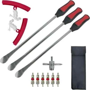 14.5 Tire Spoons Tool Kit Lever Mount/Demount Iron with Tire Valve and Rim Prot - Picture 1 of 3