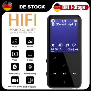 16GB Bluetooth MP3/MP4 Player Verlustfreier HiFi Bass Musik Spieler LCD Recorder - Bild 1 von 15