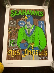 Limited Edition - Seattle Seahawks Gameday Poster vs Los Angeles Rams 78/315 - Picture 1 of 3