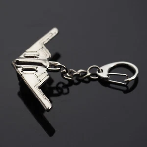 B-2 Stealth Bomber Military Air Force Plane Keychain Clip On Key Ring Cool Gift - Picture 1 of 4
