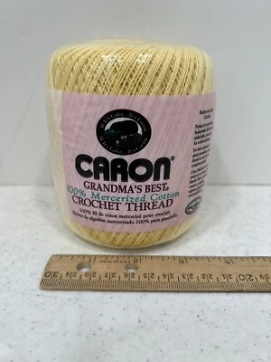 Colcha amarilla de hilo de ganchillo de algodón Caron Grandma's Best peso Foto 1 de 4