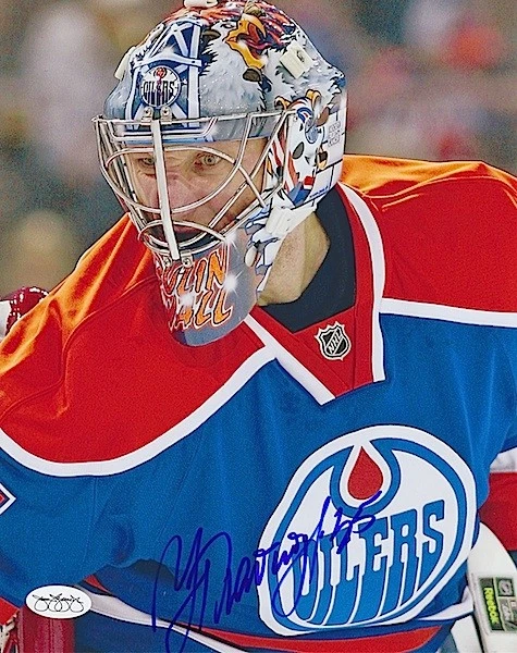 NIKOLAI KHABIBULIN Signed EDMONTON OILERS 8X10 - JSA - Image 1 of 1
