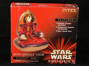 VINTAGE NEW INTEX STAR WARS EPISODE 1 QUEEN AMIDALA INFLATABIE CHAIR RARE - Picture 1 of 7