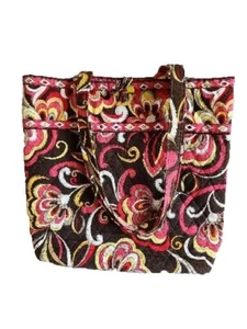 Vera Bradley Brown Flowered Pattern Large handbag - Picture 1 of 8