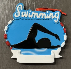 Champion Swimmer Aquatic Athlete Water Sports Personalizable Ornament - Picture 1 of 1