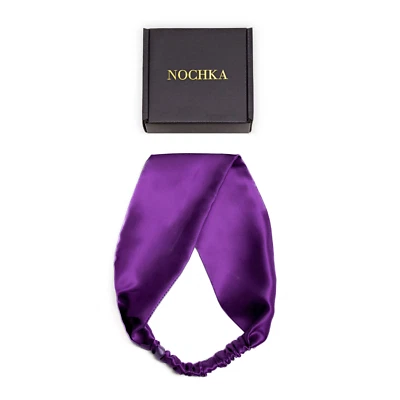 100% Pure Mulberry Silk Elastic Flat Headband - Handmade in USA - Hair Wrap - Image 1 of 4