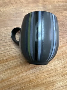 1 Used Denby Large Black Jet Stripes Mug - Picture 1 of 11