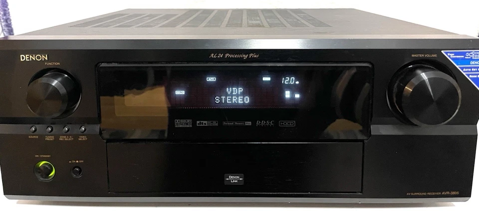 Denon AV Surround Sound Receiver Model AVR-3805 7.1 Home TheaterTested working - Image 1 of 4