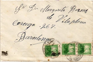 Spain 1935 cover from Villafranca del Bierzo (Leon) to Barcelona (3450) - Picture 1 of 2