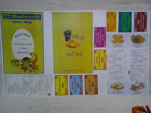 REPRODUKTION / Replik von Woolworth's Coffee Shop Menu 1970 richtig USA - Bild 1 von 5