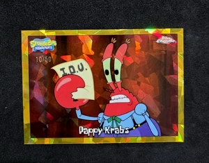 2025 Topps Chrome SpongeBob SquarePants Sapphire Gold 57 Pappy Krabs 10/50  - Picture 1 of 2