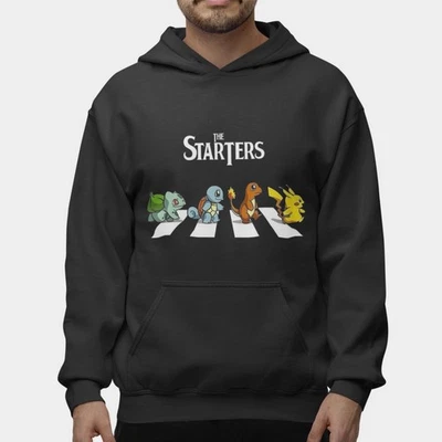 The Starters 连帽衫 Pokemon 模仿 可爱 卫衣 松鼠 Charmander 皮卡丘 — 第 1/4 张图片