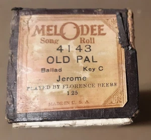 #4143 Alte Pal Ballade gespielt von Florence Beebe MelOdee 88 Notenspieler Pianorolle - Bild 1 von 4