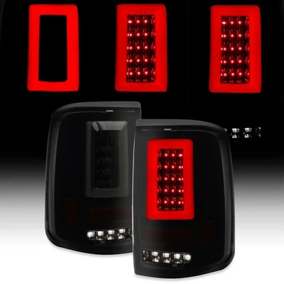 Black Smoke For Ford F150 LOBO 04-08 Styleside LED Tube Tail Lights Brake Lamps - Image 1 of 4