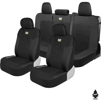 ⭐️⭐️⭐️⭐️⭐️ Juego completo de funda de asiento de malla negra para camión Caterpillar para Subaru Foto 1 de 4