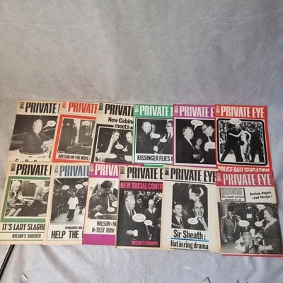 PRIVATE EYE magazine - 12 x various Issues from 1974 / Vintage Comedy  - Image 1 of 4