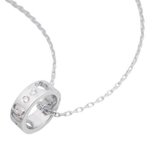 Collana Miura Gucci Icona Cupido Diamanti 214164 K18Wg Finita S Mano Smtb Td