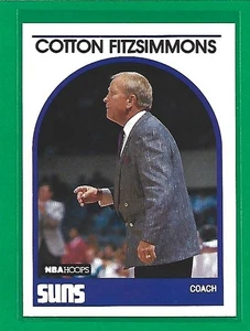 1989-90 NBA Hoops Basketball Cotton Fitzsimmons HC #14 Phoenix Suns  - Picture 1 of 2