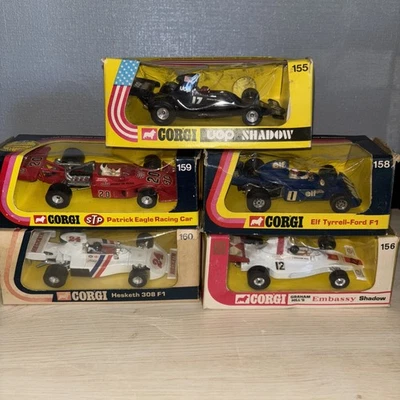 Vintage Corgi Indianapolis /F1 Racing Cars  Boxed No’s 155, 156, 158, 159, 160 - Image 1 of 4