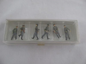 Preiser HO 1/87 Scale Marching Infantry Riflemen Figures DR 1939-45 #16875 NOS - Picture 1 of 6