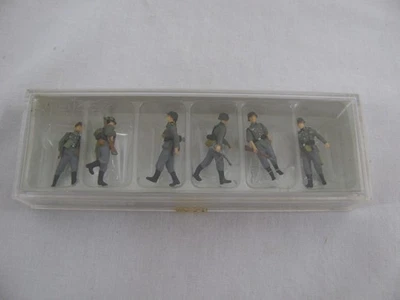 Preiser HO 1/87 Scale Marching Infantry Riflemen Figures DR 1939-45 #16875 NOS - Image 1 of 4
