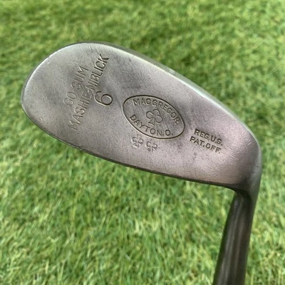 Antique MacGregor Go Sum Mashie Niblick Hickory Shaft RH 36.5" C9 45* - Image 1 of 4