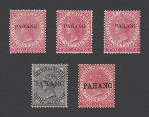 PAHANG MALAYA STAMPS 1889-1890 QV STRAITS SETTLEMENTS SURCH INC 10c SG #3 MOG - Picture 1 of 12