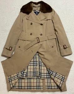 Gabardina para mujer Burberry London hecha con tela italiana piel de visón talla 36 - Imagen 1 de 23