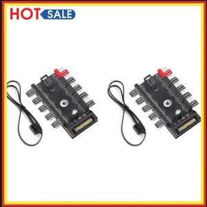 Câble d'alimentation ventilateur PWM 4 broches 1 à 10 voies splitter moyeu refroidisseur adaptateur de refroidissement - Photo 1/3