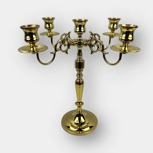 Vintage Baldwin Brass 5-light candelabra forged USA solid heavy decorative piece - Bild 1 von 7