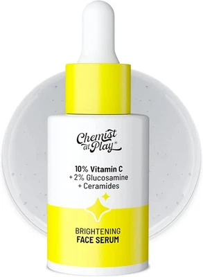 ‎CHEMIST AT PLAY Chemist At Play 10% Vitamin C Face Serum |Brightens & Gives Glow 30ml free shipp
