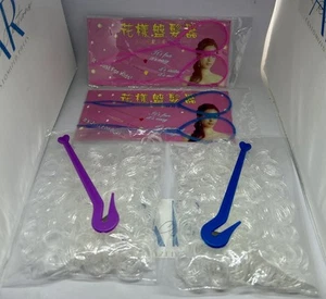 2 Sets of Plastic Magic Topsy Hair Braid Ponytail Clip with 2 Packs of Elastics - Picture 1 of 6