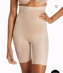 NUEVO CON ETIQUETAS Spanx Thinstincts 2.0 Desnudo Cintura Alta Medio Muslo Prendas Modeladoras Cortas Talla 1X - Imagen 1 de 13