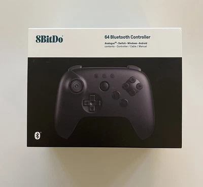 8Bitdo 64 Bluetooth Controller for Analogue 3D - Black - Brand New in Box - Image 1 of 4