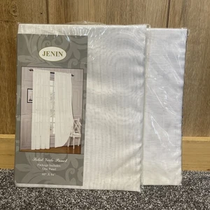 Jenin Solid Voile Sheer Panels Curtains 60 X 84" White Sheer Minimalistic - Picture 1 of 6