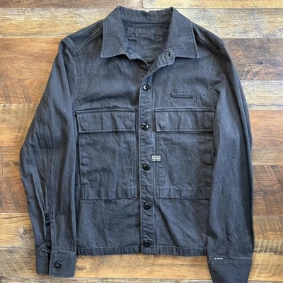 G Star Raw Denim Coat Motac Slim Biker Motorcycle Jacket Size Small - Image 1 of 4