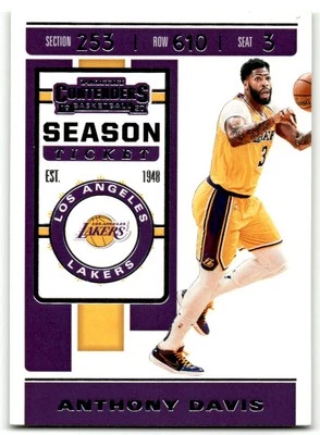 2019-20 Panini Contenders #7 Anthony Davis Los Angeles Lakers - Image 1 of 2