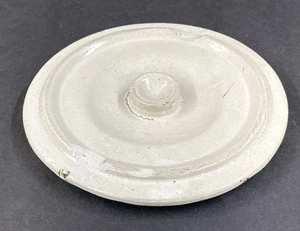 LID ONLY Stoneware ANTIQUE Crock Lid Primitive 5 1/2" Diameter - Picture 1 of 12