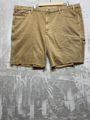 Pantalones Cortos Sueltos AriZona Hombres Talla XL Marrón Denim Tiro Medio Elastizados Frente Plano Cómodos Foto 1 de 4