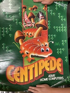 Original Centipede Atari Home Computer Poster Ultra Rare Store Display Variation - Bild 1 von 1