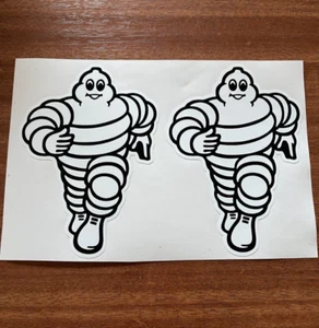 Michelin Man Motorbike Motorcycle Decals Stickers FORK FRONT FAIRING MUDGUARD - Picture 1 of 2