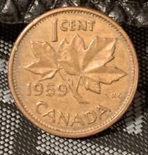 🇨🇦 Canada 1959 1 Cent Copper One Canadian Penny George VI Coin