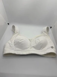 Lululemon Bra Womens 34 C White Ta Ta Tamer II Mesh Sports Yoga Gym Athletic - Picture 1 of 4