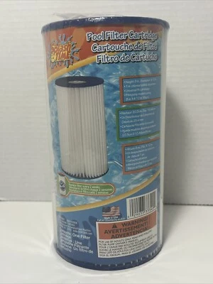 Pool Filter Cartridge Type A Or C Splash Time 8" x 4.12" Universal Fit, USA Made - Image 1 of 4