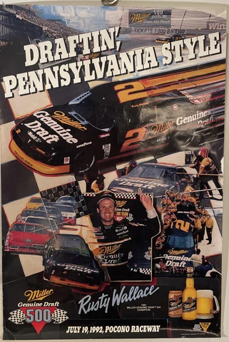 Miller Genuine Draft Rusty Wallace Porcini Raceway 1992 Cover