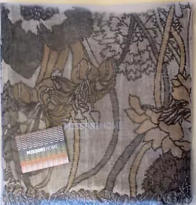 MISSONI HOME BETTÜBERWURF 100% LEINEN FRANSEN Schal 53x75in 135x190cm ROSANNA 160 - Bild 1 von 7