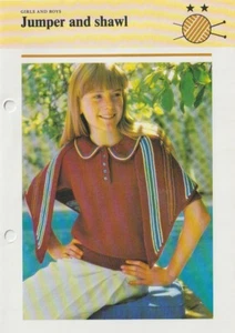 Child's Knitting Pattern (all sizes)Girl's Jumper and Shawl Ex Condition - Picture 1 of 1
