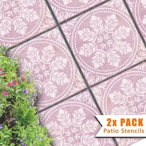 Stencil da patio per lastre da giardino quadrate 45 e 60 pavimenti in calcestruzzo - Edessa - Foto 1 di 5
